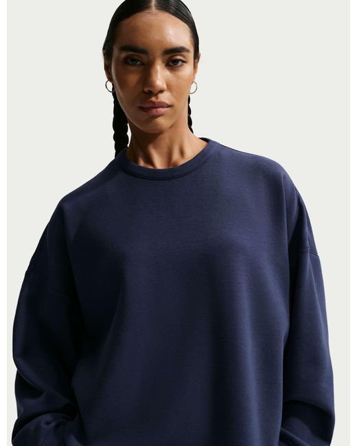 Nike Blue Women's 24.7 Impossiblysoft Dri-fit Oversized Top