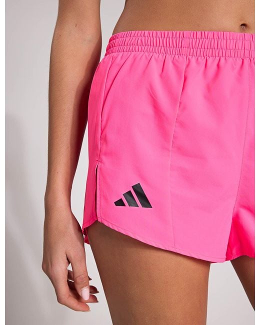 Adidas Pink Women's Adizero Essentials Running Short
