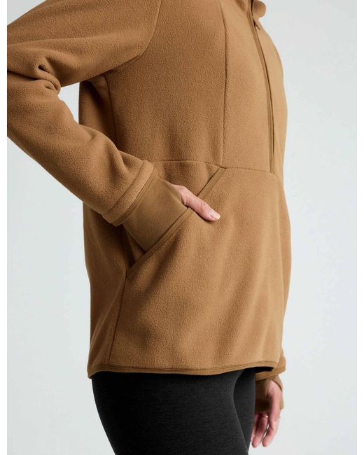 Beyond Yoga Brown Women's Urban Explorer Half Zip Pulloverdeep Tan