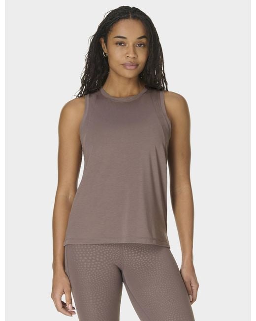 Sweaty Betty Brown Women's Soft Flow Studio Vest