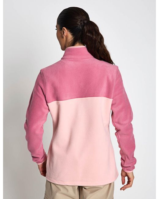 Columbia Pink Women's Benton Springs Half Snap Pullover