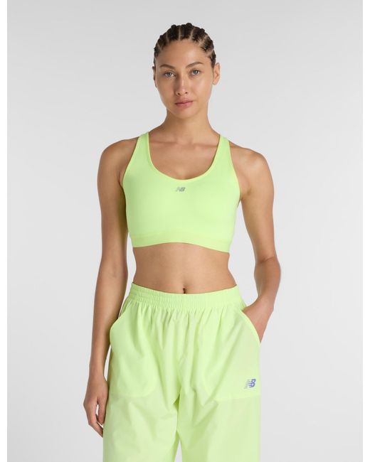 New Balance Green Women's Nb Essential Run Sports Bra