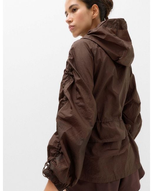 GOODMOVE Black Women's Stormwear Shimmer Lightweight Hooded Jacket