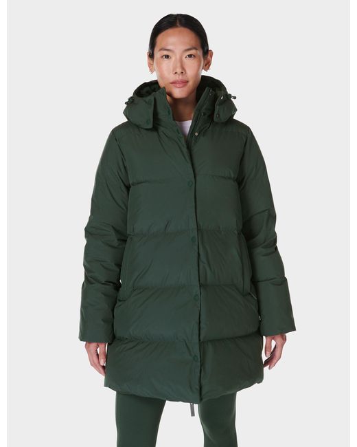 Sweaty Betty Green Women's Nimbus Mid Puffer