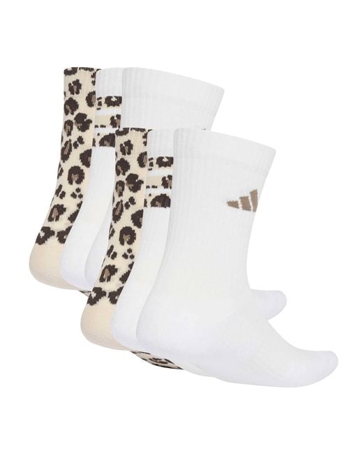 Adidas White Women's Leo Graphic Socks 3 Pair Pack