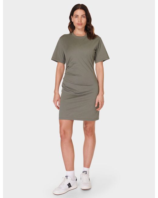 Sweaty Betty Gray Women's Easy Ruched T-shirt Dress