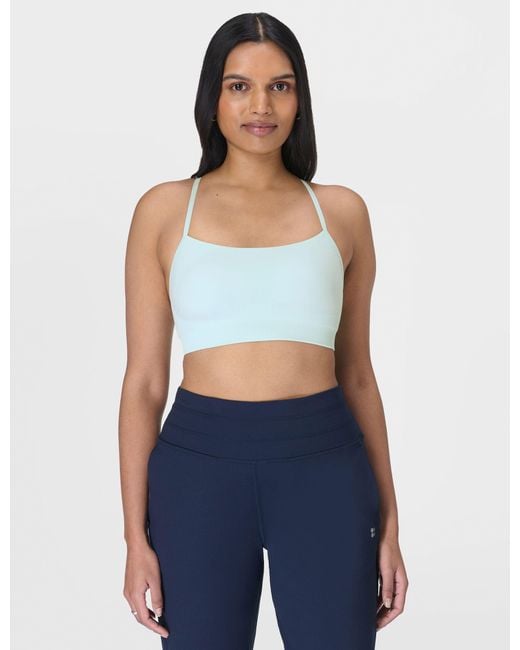 Sweaty Betty Blue Women's Spirit Restored Yoga Sports Bra