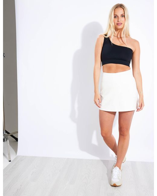 GIRLFRIEND COLLECTIVE Black Women's Bianca One Shoulder Sports Bra