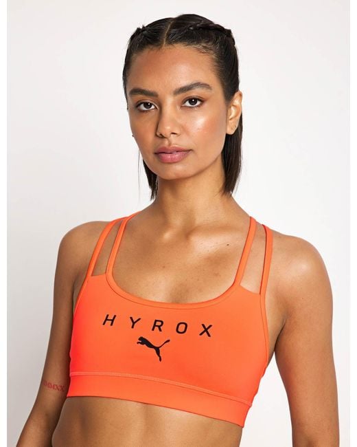 PUMA Orange X Hyrox Women's Move Strappy Sports Bra