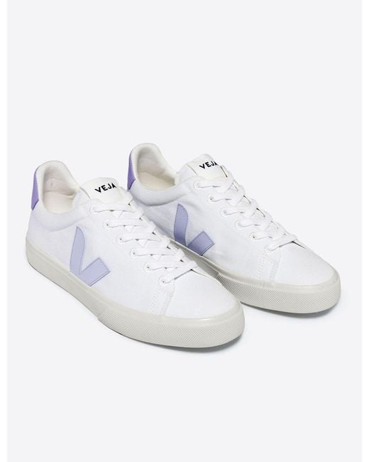 Veja White Campo Canvas Sneakers