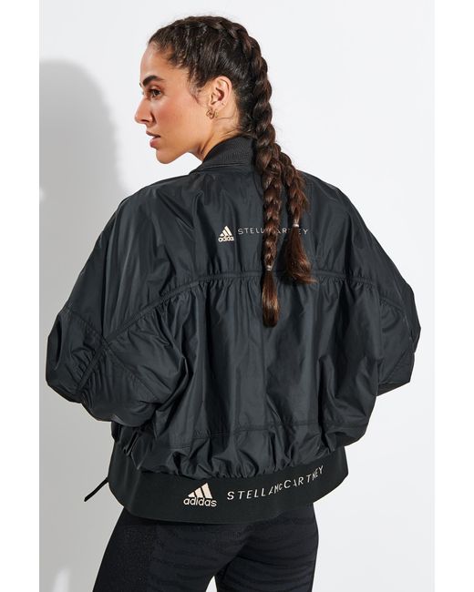 Adidas By Stella McCartney Black Woven Bomber Jacket