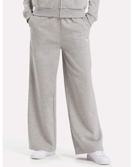 Reebok Gray Women's Identity Fleece Wide Leg Pants