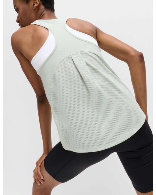 GOODMOVE Gray Women's Modal Blend Pleat Back Relaxed Vest Top