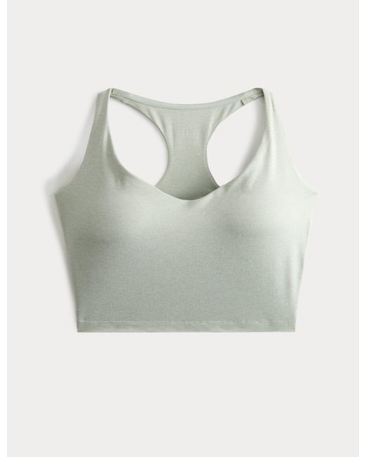 GOODMOVE Gray Women's Supersoft Scoop Neck Fitted Crop Vest Top