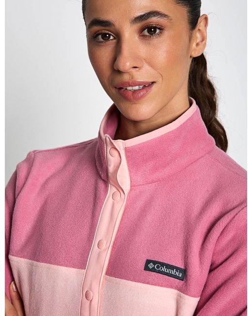 Columbia Pink Women's Benton Springs Half Snap Pullover