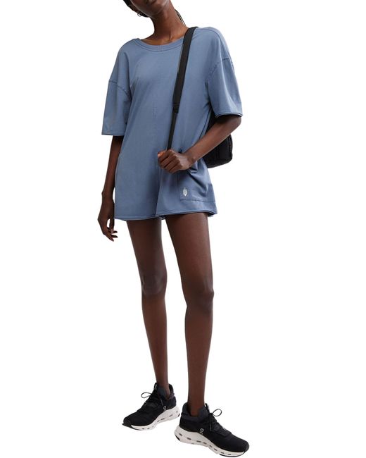 Fp Movement Gray Women's Hot Shot Tee Romper