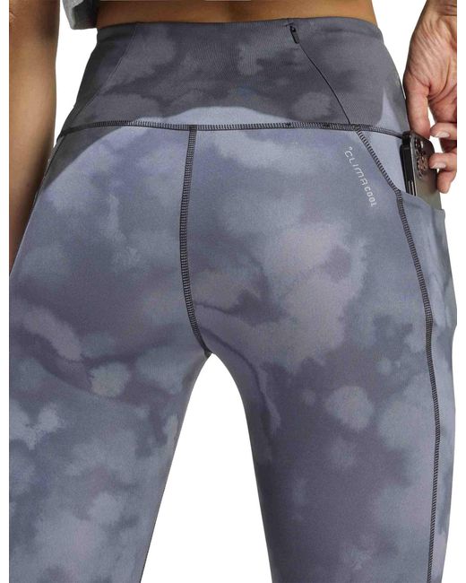 Adidas Blue Women's Adi365 Climacool Aop Running 7/8 leggings