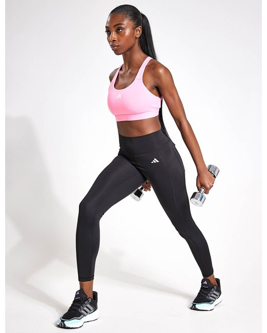 Adidas Pink Tlrdreact Training High-support Bra