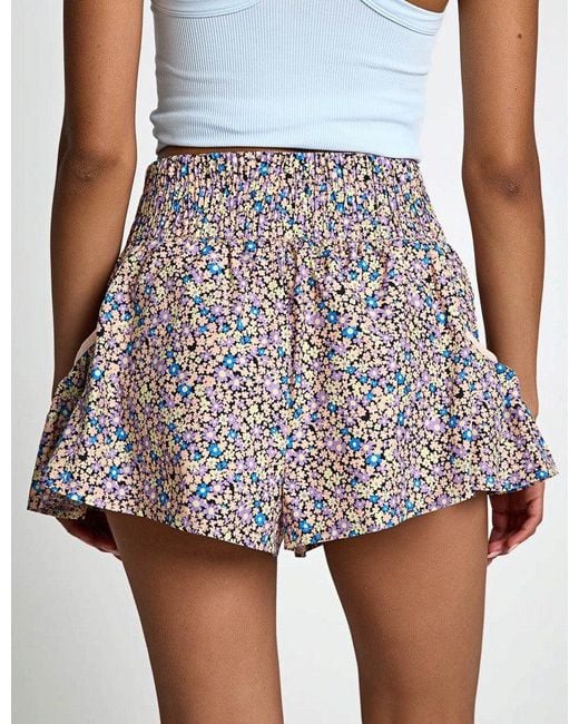 Fp Movement White Women's Get Your Flirt On Printed Shorts