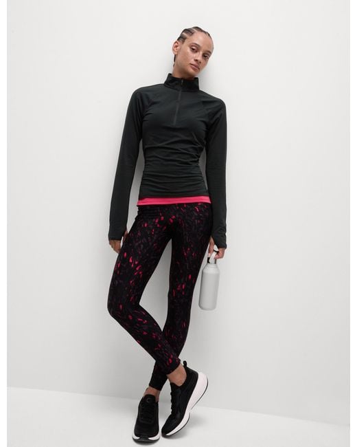 GOODMOVE Black Women's Ultraheat Funnel Neck Running Top