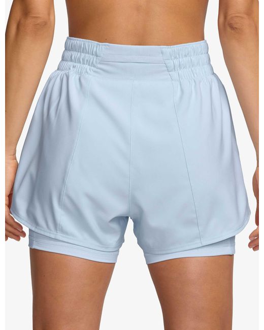 Nike Blue Women's One Dri-fit 2-in-1 Shorts