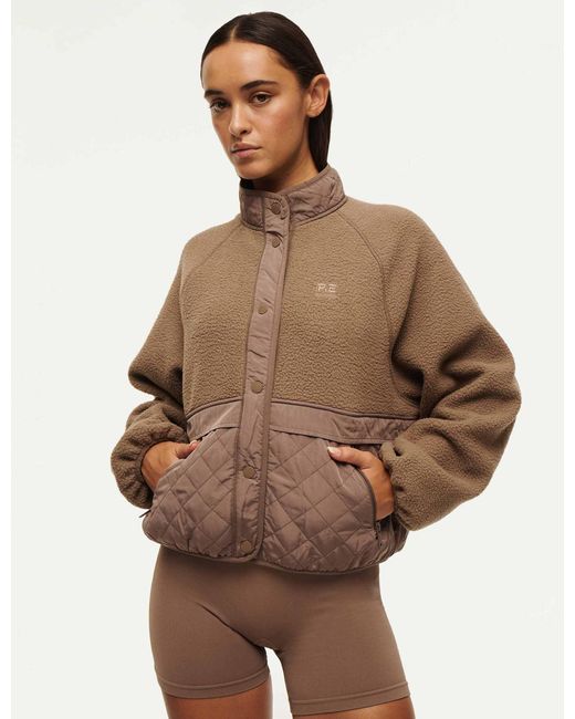 P.E Nation Brown Women's Technique Quilt Jacket