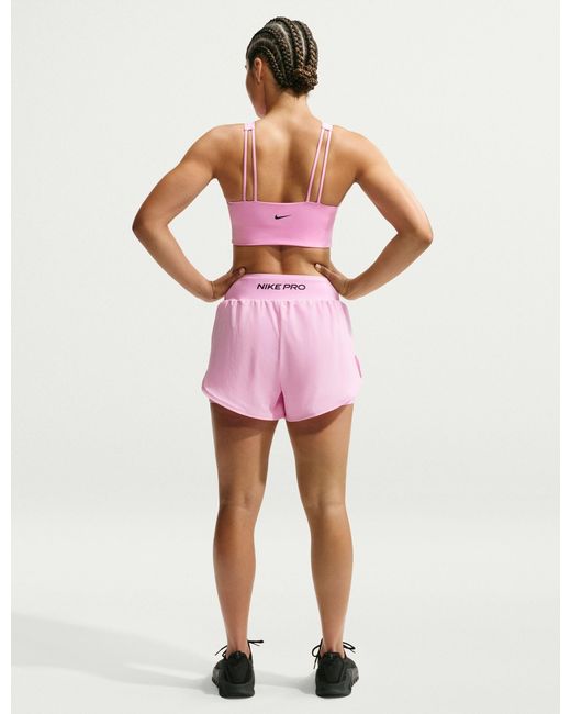 Nike Pink Women's Pro Sculpt Medium Support Padded Sports Bra