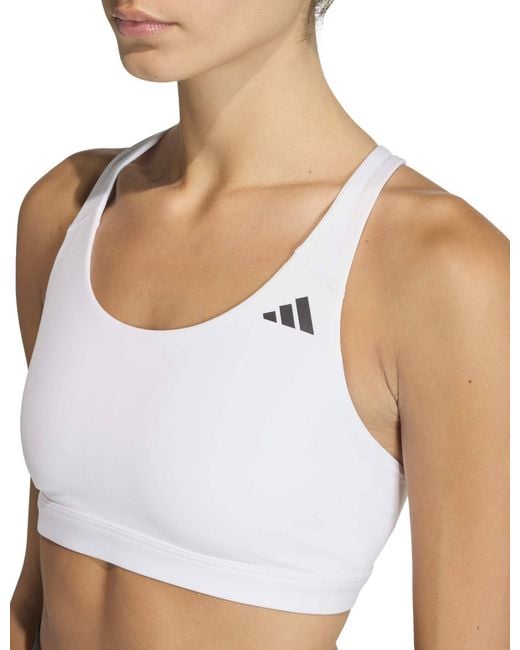 Adidas Blue Women's Optime Essentials Workout Medium Support Sports Bra