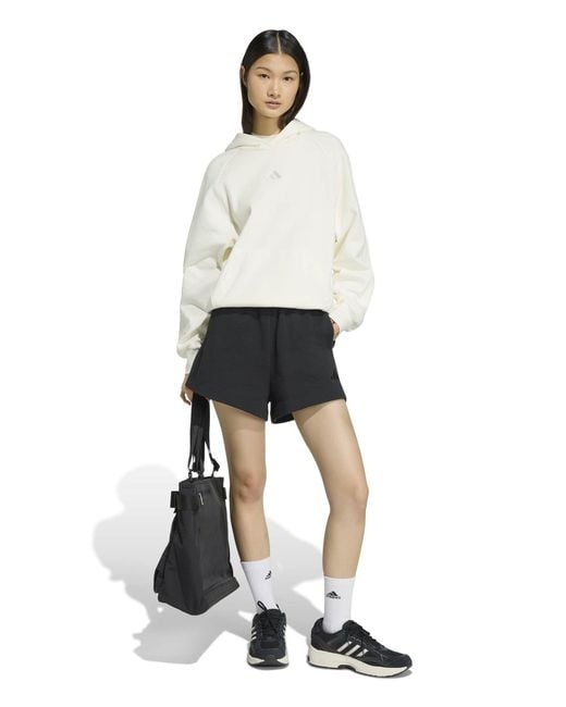 Adidas White Women's Kit 3-stripes Hoodie