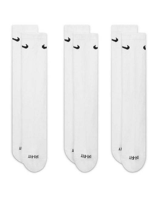 Nike White Women's Everyday Plus Cushioned Socks (3 Pairs)