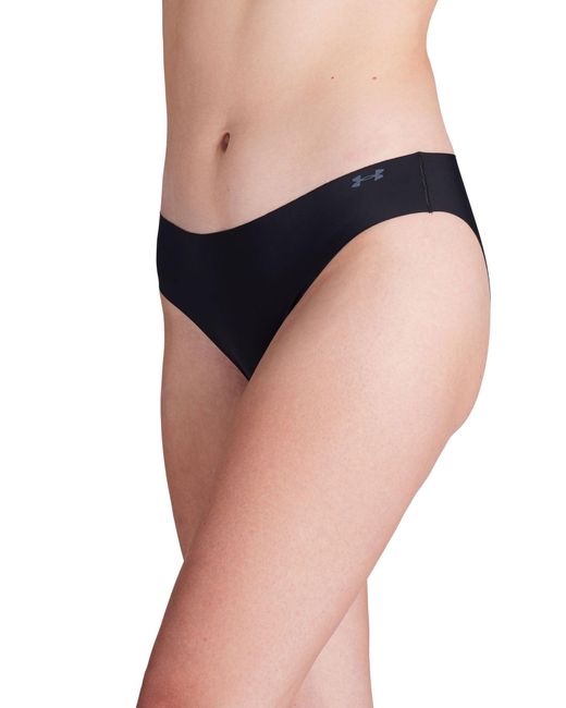 Under Armour Black Women's Pure Stretch 3-pack No Show Bikini