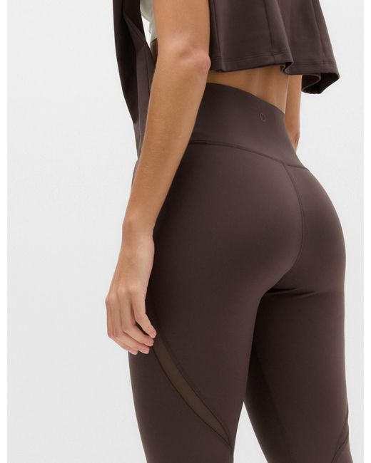 GOODMOVE Brown Women's Go Balance Mesh Insert 7/8 legging