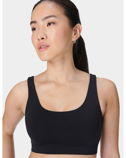 Sweaty Betty Black Women's All Day Bralette Light Support Sports Bra