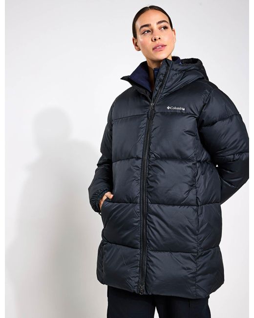 Columbia Blue Women's Puffect Ii Hooded Mid Puffer Jacket