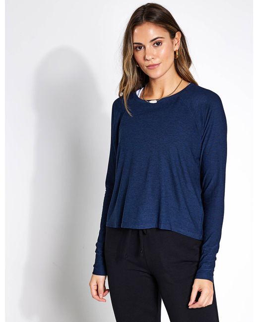 Beyond Yoga Blue Women's Featherweight Daydreamer Pullover