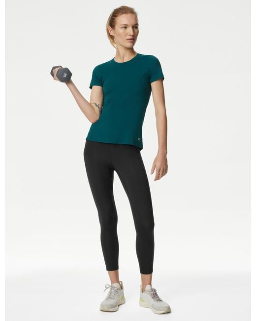GOODMOVE Black Women's Go Move High Waisted 7/8 Gym leggings