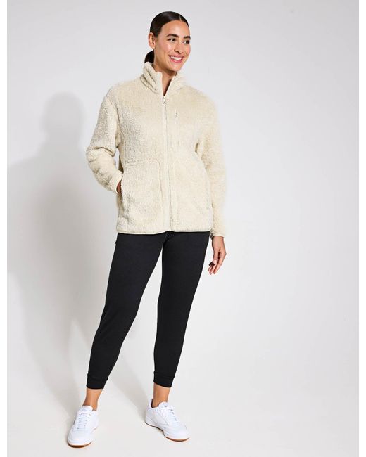 GIRLFRIEND COLLECTIVE Natural Women's Full-zip Sherpa Jacket