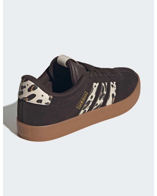 Adidas Brown Women's Vl Court 3.0 Shoes
