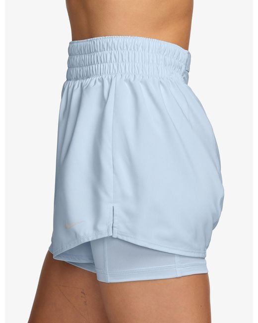 Nike Blue Women's One Dri-fit 2-in-1 Shorts