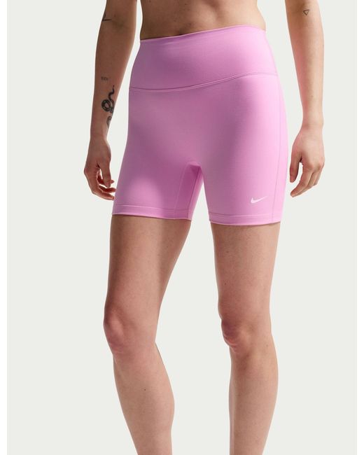 Nike Pink Women's One High Waisted 5" Biker Shorts