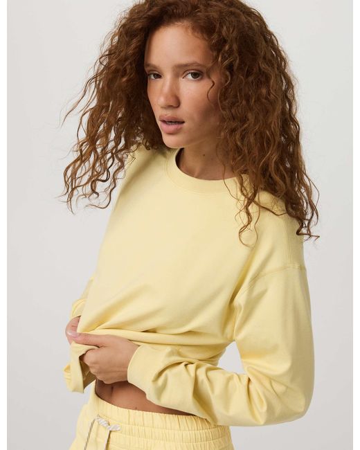 vuori Yellow Women's Modern Crew
