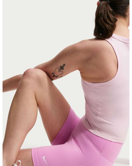 Nike Pink Women's One High Waisted 5" Biker Shorts