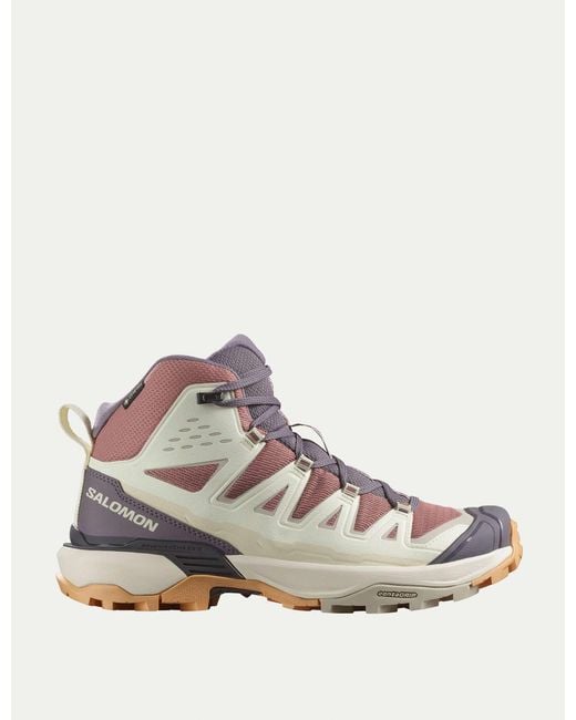 Salomon Pink Women's X Ultra 360 Edge Mid Gore-tex Hiking Shoes