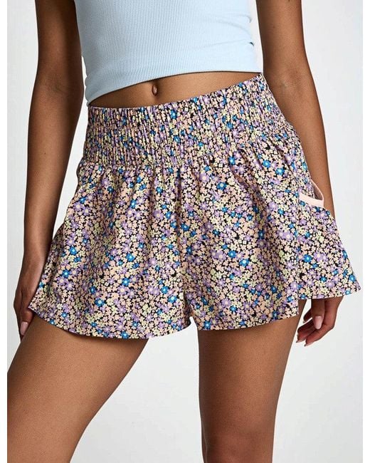 Fp Movement White Women's Get Your Flirt On Printed Shorts