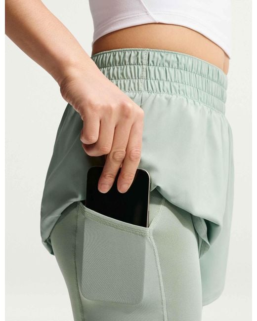 Nike Green Women's One Dri-fit 2-in-1 Shorts
