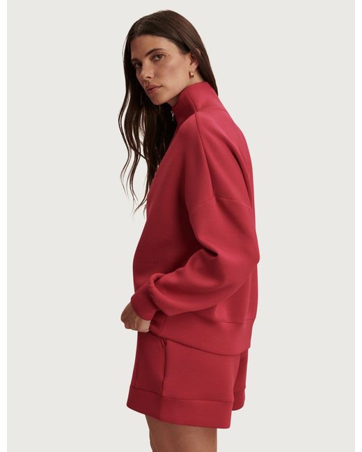 Varley Red Women's Hawley Half Zip Sweat