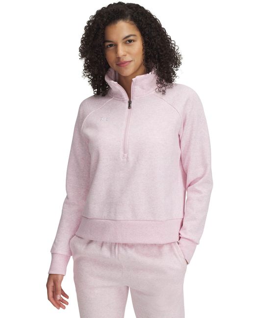 Under Armour Pink Women's Rival Fleece 1/2 Zip