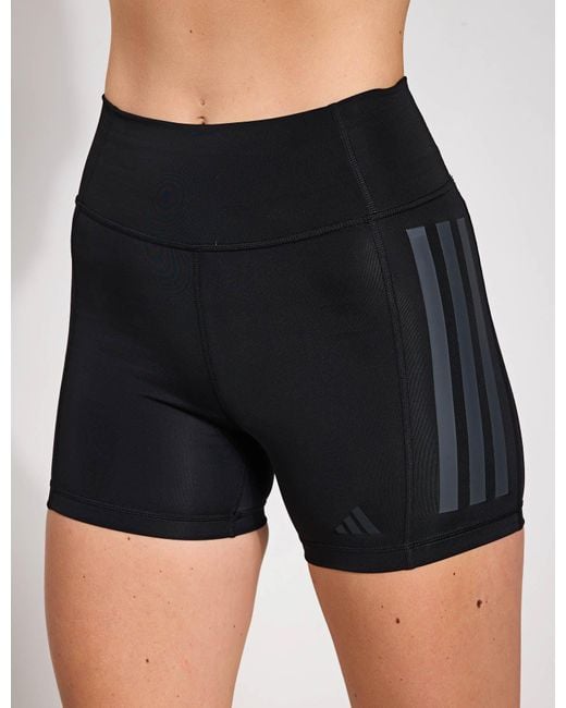 Adidas Black Women's Optime 3-stripes 1/4 Short leggings