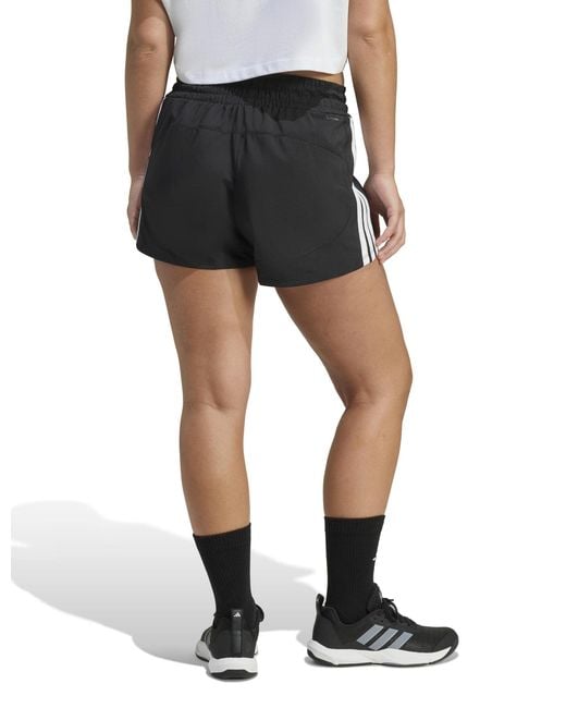 Adidas Black Women's Pacer Workout Woven High Waisted Shorts
