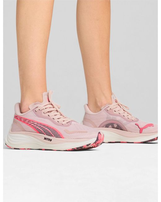 PUMA Women s Velocity Nitro 3 Road Running Shoes in Pink Lyst UK